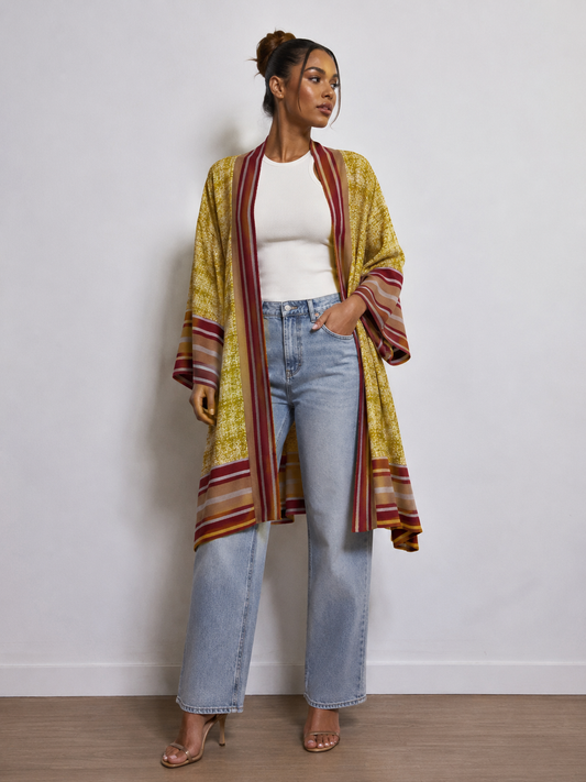 Kimono Asooké - Jaune