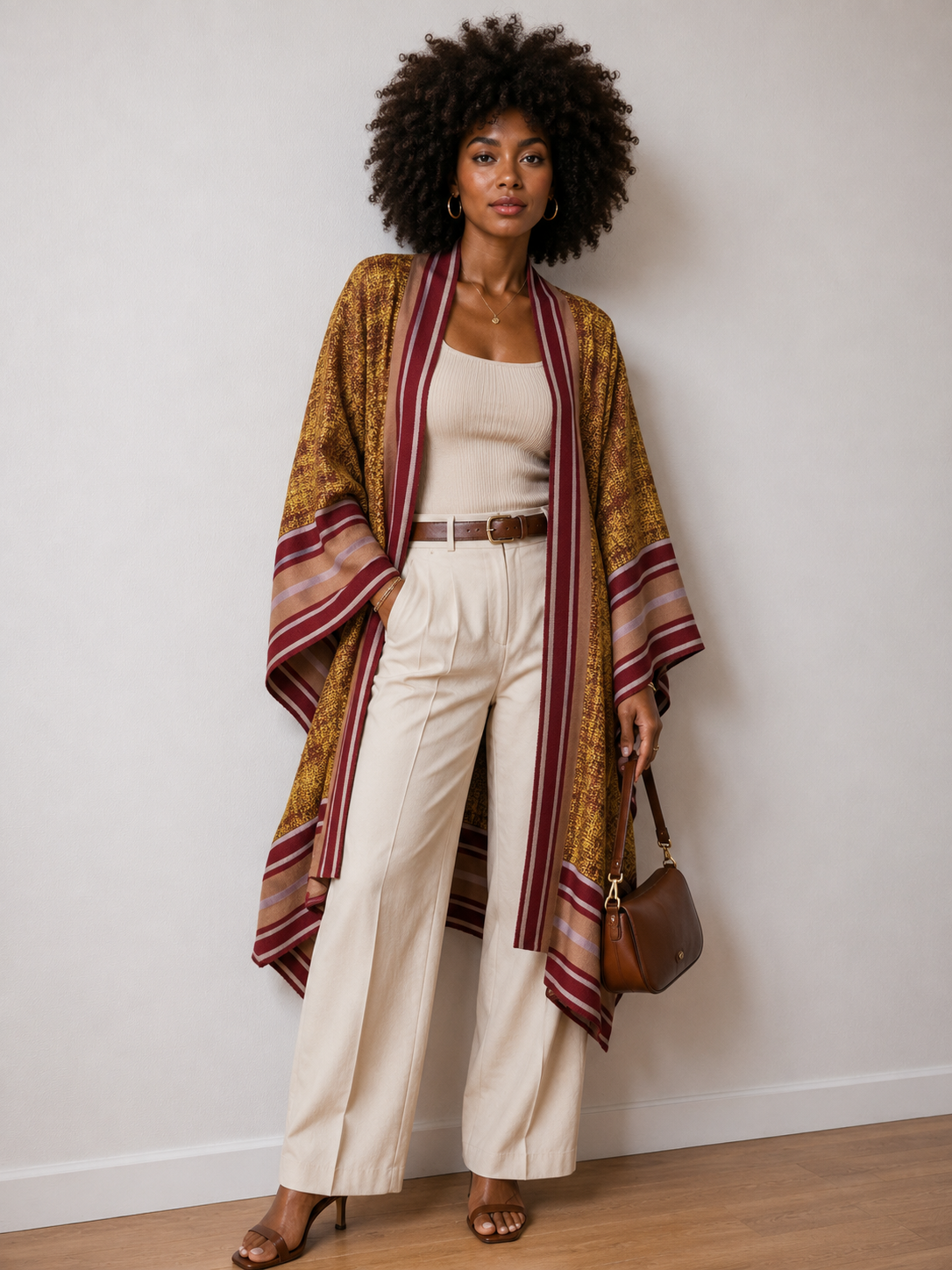 Kimono Asooké - Rouge Jaune à poids